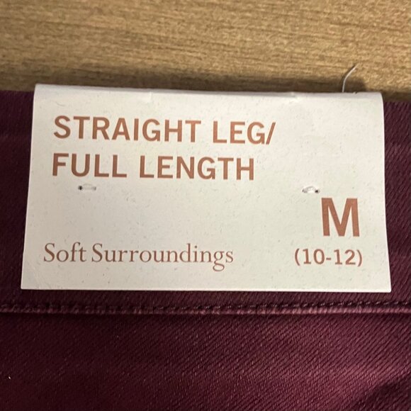 Soft Surroundings Women’s Size M Pants Straight Leg Full Length Purple NWT! - Picture 8 of 12
